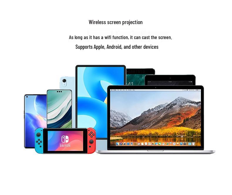 Ultra HD Portable 1080p Projector with Manual Focus for Daytime Use