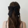Floria Embroidery Ribbon Pin - Black