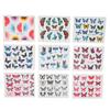 30 Sheets Butterfly Nail Stickers Nail Art Water Transfer Sticker with Butterfly Flower Patterns for DIY Nails