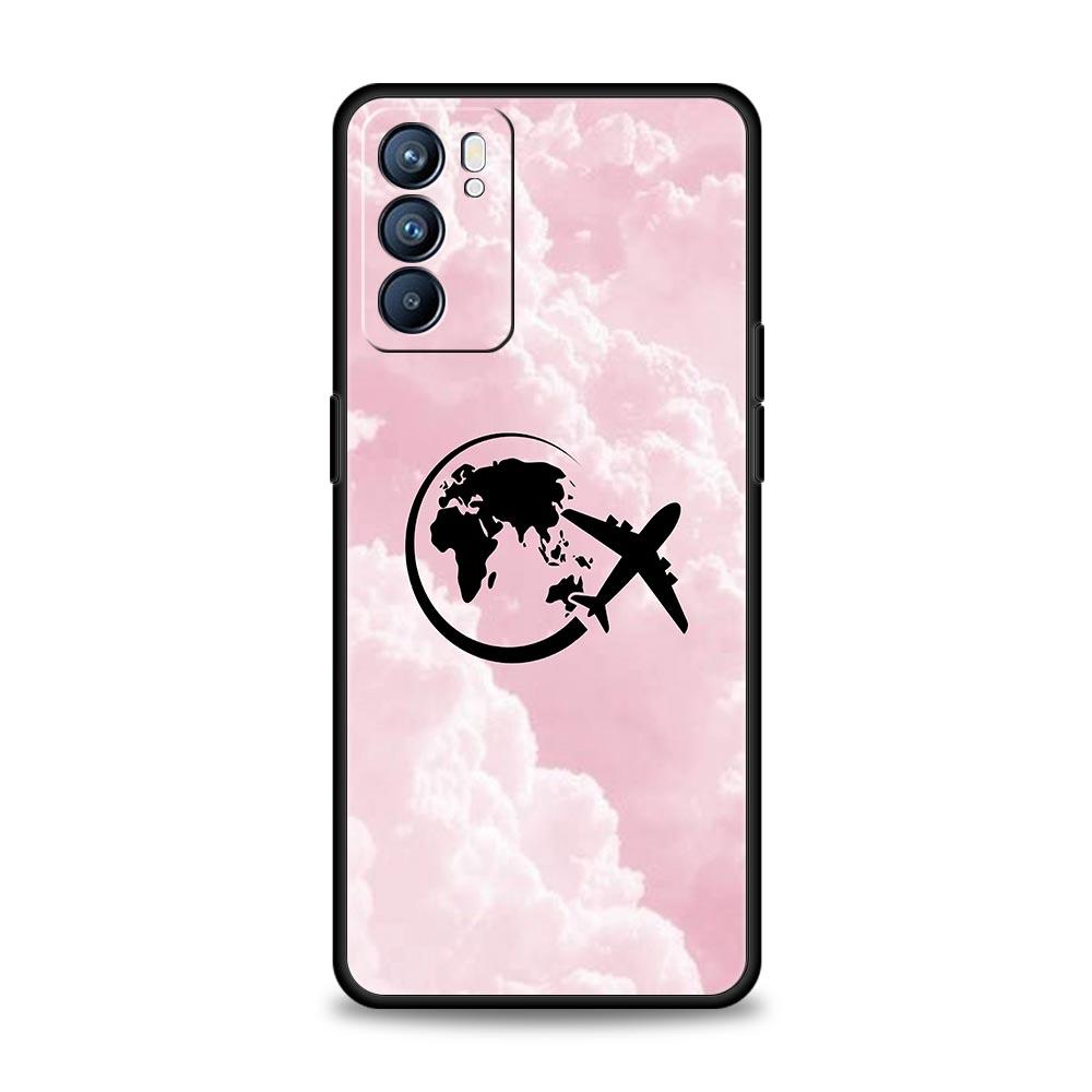 Airplane Pattern Phone Case For Oppo Reno14 Reno13 Reno12 11 F 10 Find X5 X9 Pro A54 5G A53 A52 A9 A74 A78 4G A79 A80 A98 Cover