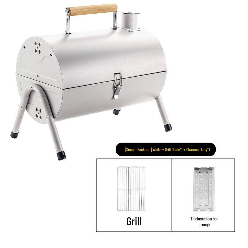Portable Dual-Sided Charcoal Grill for Outdoor Camping & Household BBQs