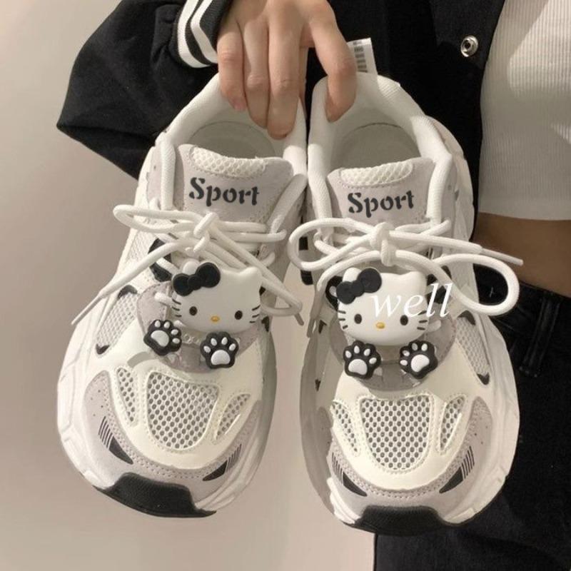 Fashion Cute Cat Women Sports Shoes Casual Running Shoes Top Quality Breathable Platform Sneakers Fitness Trainers Female Vulcanize Shoe