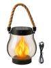 Solar Lantern Lights Flame Garden Light with USB & Solar Charging Waterproof Hanging Lantern for Yard Patio Decor Decoration