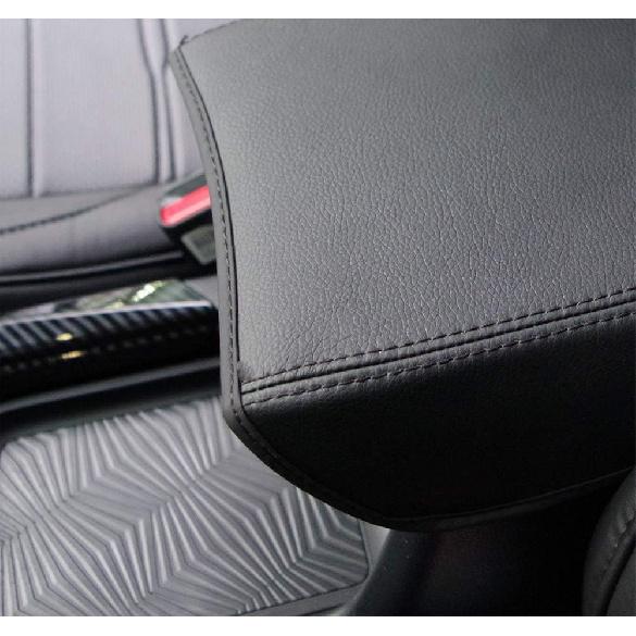 KUST Behave Car Armrest Cover Saver,1 Piece Armrest Cover Fit for Honda CRV 2017-2021 Central Console Armrest Box CRV Black with Black Stitches