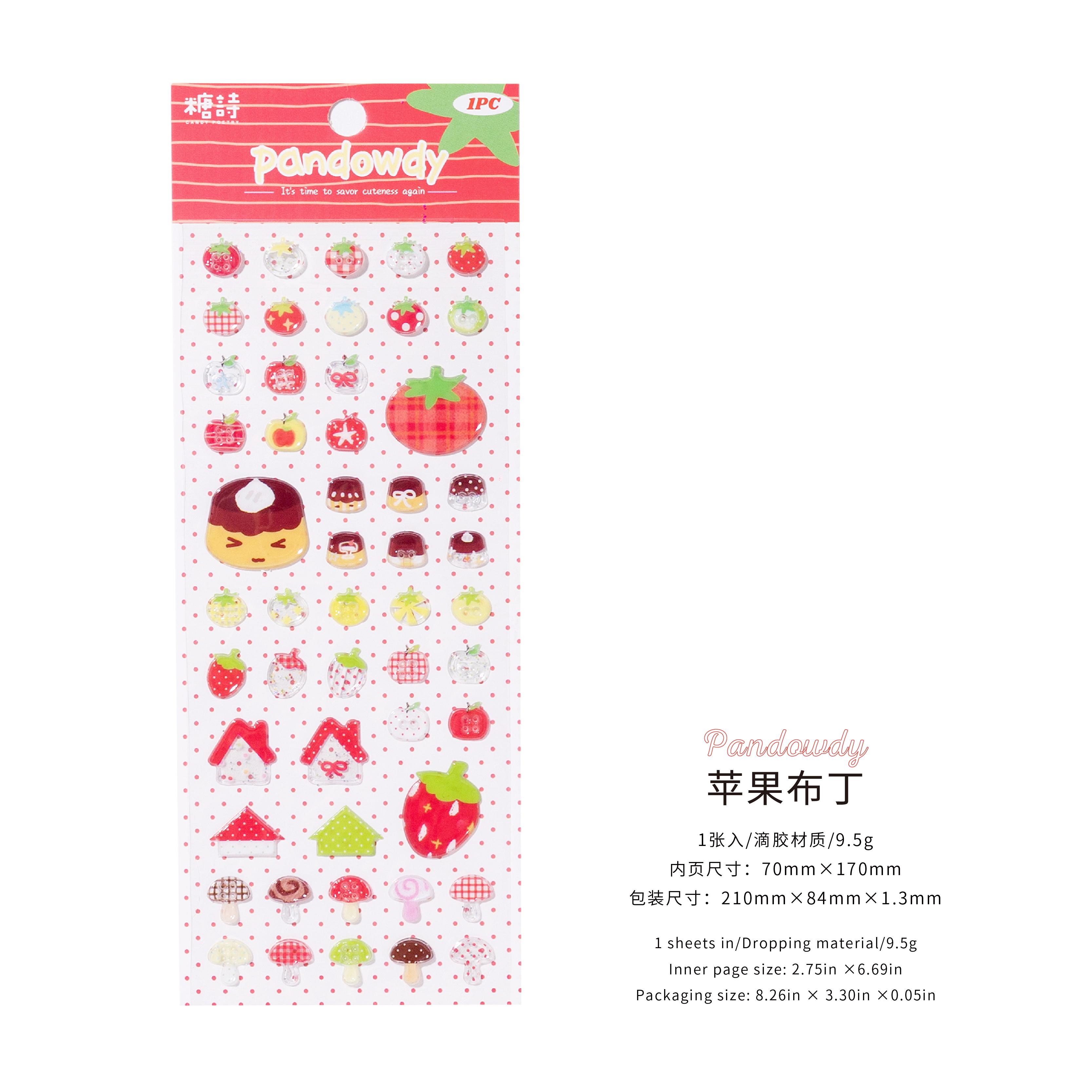 

1PC Kawaii Ins Dropping Mini Stickers Creative Decoration DIY Diary Phone Case Planner Aesthetic Supplies Cute Scrapbook Sticker