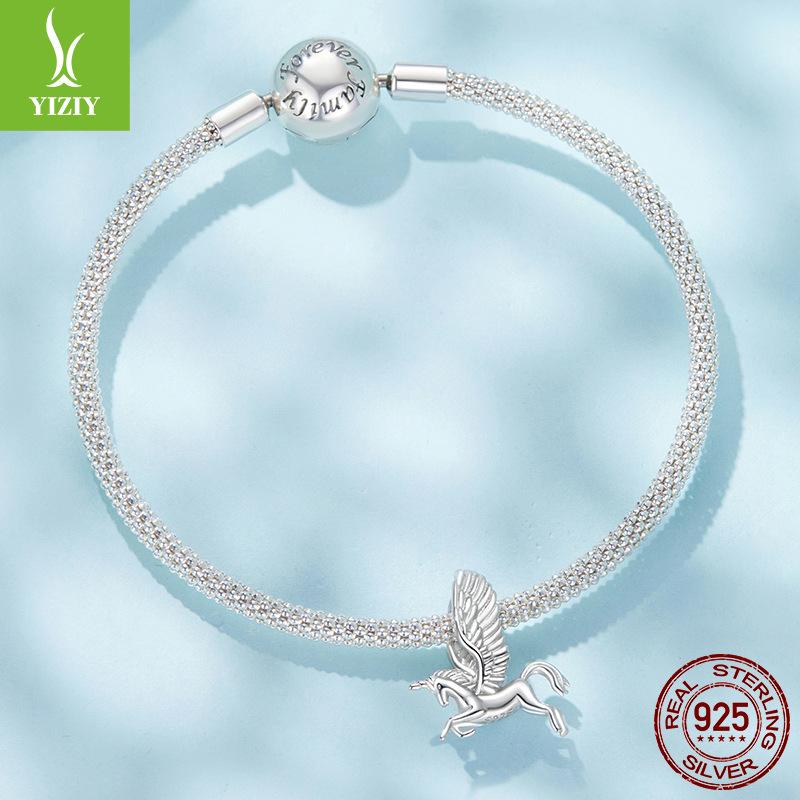 Fantasy Smart Unicorn Diy Beaded Popular S925 Sterling Silver Charm String Accessories