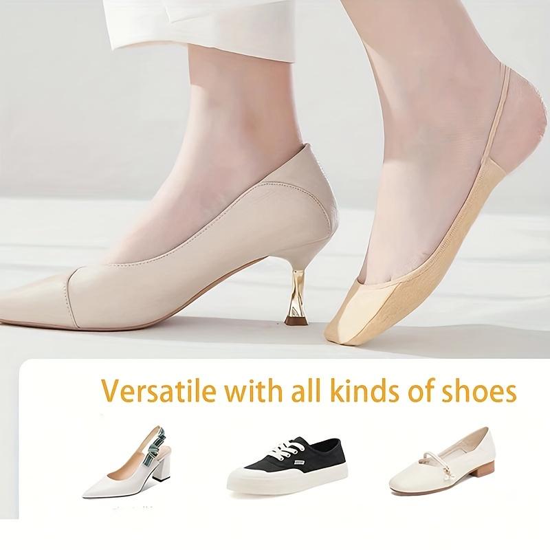 1 Paire de Chaussettes de Ballet Invisibles Douces pour Femmes, Légères, Été, Coussinets Demi-Orteils avec Adhérence en Silicone Antidérapante, Design Élégant pour la Danse et le Port Décontracté