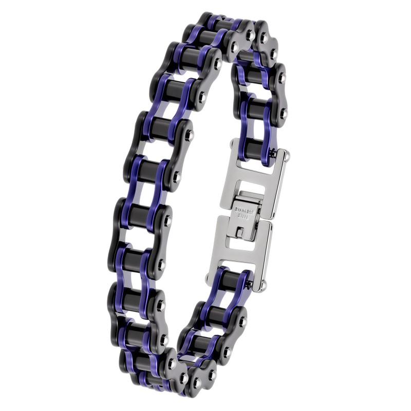 Edelstahl Fahrrad Armband Herren Geometrischer Ring Design Titan Vergoldet Motorrad Biker Zubehör