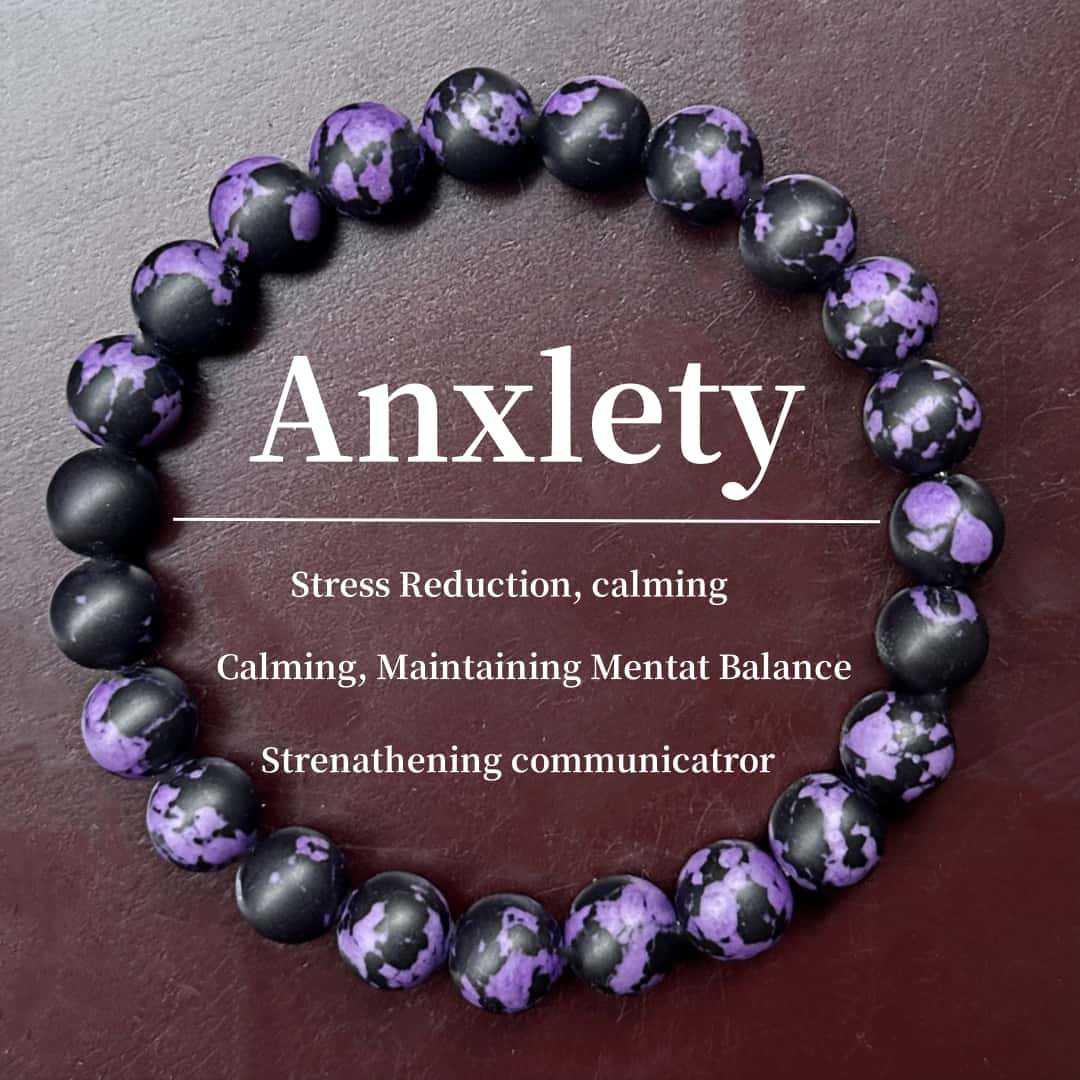 

Кристальный браслет из натурального камня Браслет из бусин One Size фиолетовый