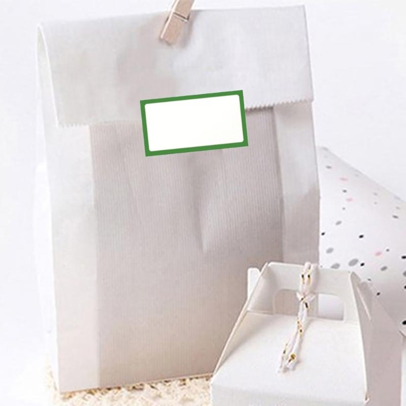 250Pcs Adhesive Label Sticker Colorful Border Name Sticker Food Date Label Clothing Label for School Office Conference