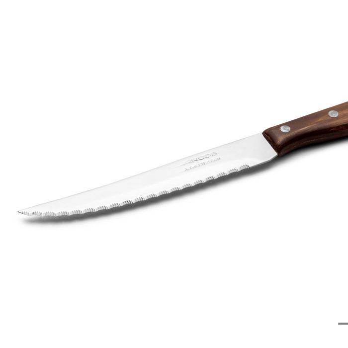 Couteau carré Arcos Latina 100401 en acier inoxydable Nitrum et mango en bois comprimé avec lame de 10,5 cm sous blister.