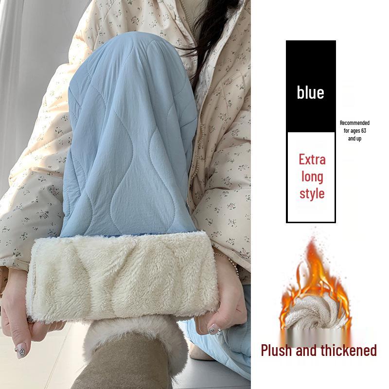 Women s Autumn/Winter Plaid Cotton Pants - Loose, Slimming, Wide-Leg with Velvet and Lambswool Lining M