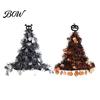 Autumn Seasonal Decor Halloween Witch Hat Pumpkin Decor, Metallic Rain Curtain Door Hanging Ornament for House Warming Decorations Party, Spooky