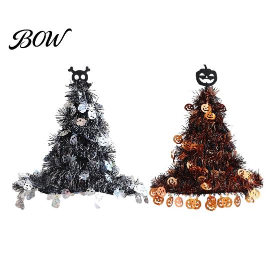 Autumn Seasonal Decor Halloween Witch Hat Pumpkin Decor, Metallic Rain Curtain Door Hanging Ornament for House Warming Decorations Party, Spooky