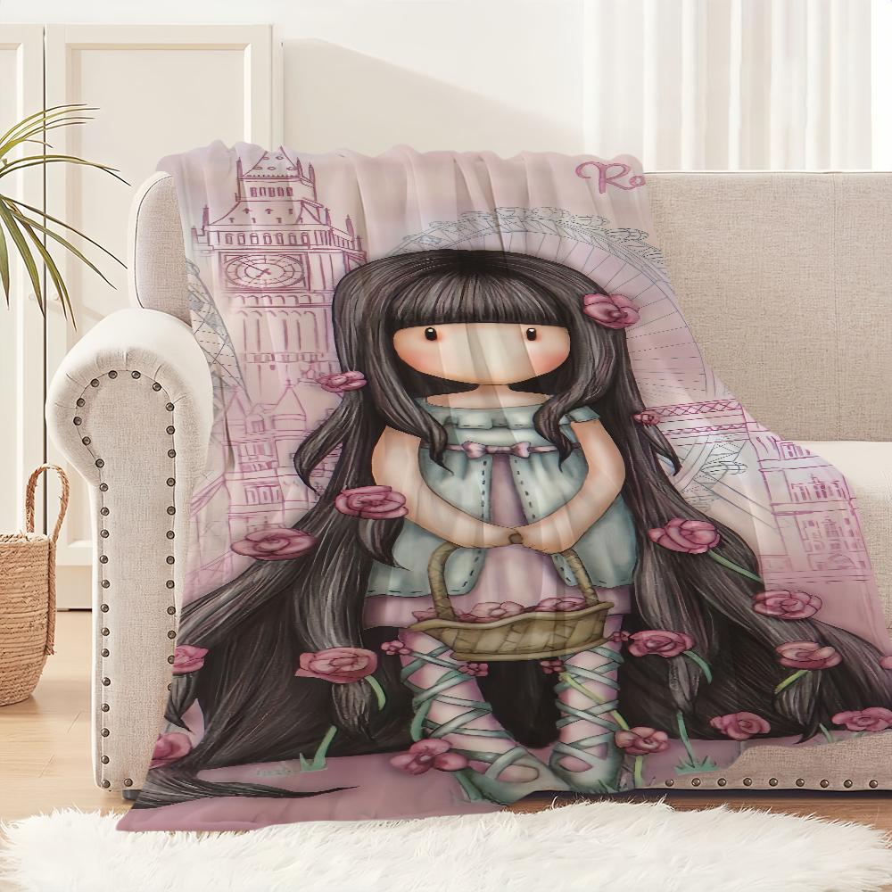 Cute Little Girl Blanket Soft Plush Nap Sofa Rug for Living G-Ggorjuss-S Room Warm Office Bedroom Birthday Home Travel Kid Gifts
