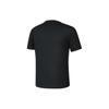 Fila American Retro Letter Logo Print Round Neck Fitness Knit Short Sleeve T-Shirt Men Tops Deep-Black A11M411102F-BK
