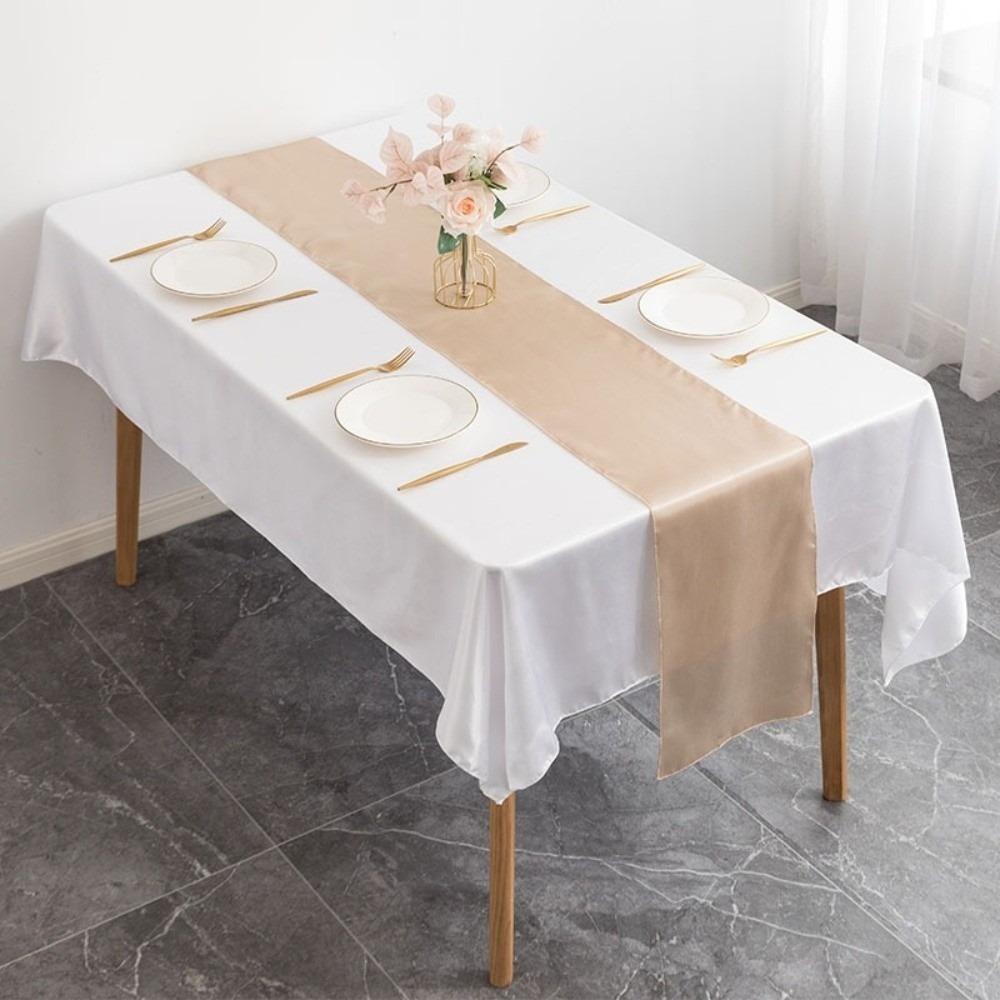 12x108 Inch Table Runner Solid Color Tablecloth Luxury Dining Table Decoration Wedding Decoration