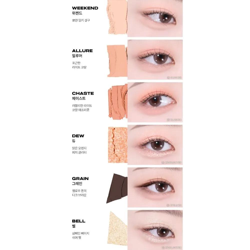 ABOUT TONE Return To Basic Shadow Palette 08 Peach Breeze