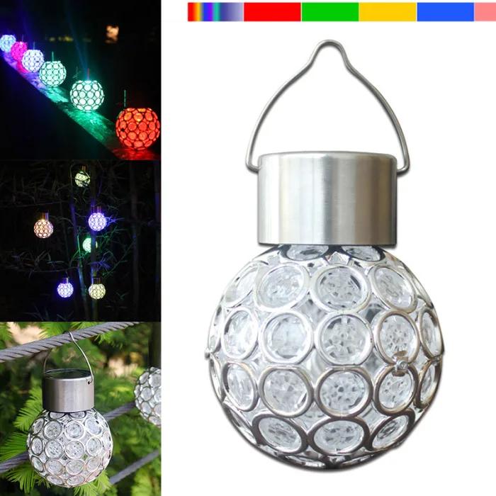 Outdoor Solar LED Hanging Lantern, Waterproof Hollow-Out Ball Lamp for Garden, Yard, and Patio Decoration