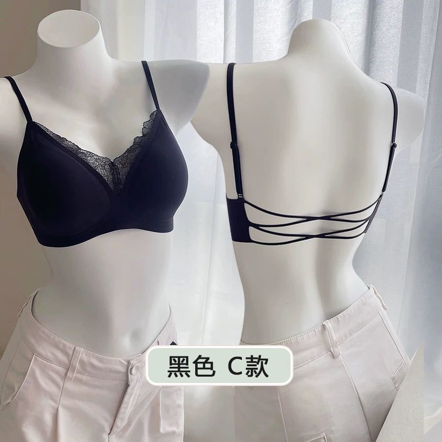Thai women s seamless vest comfortable gathering side bra cover underwear women s summer thin gathering anti-sagging seamless S