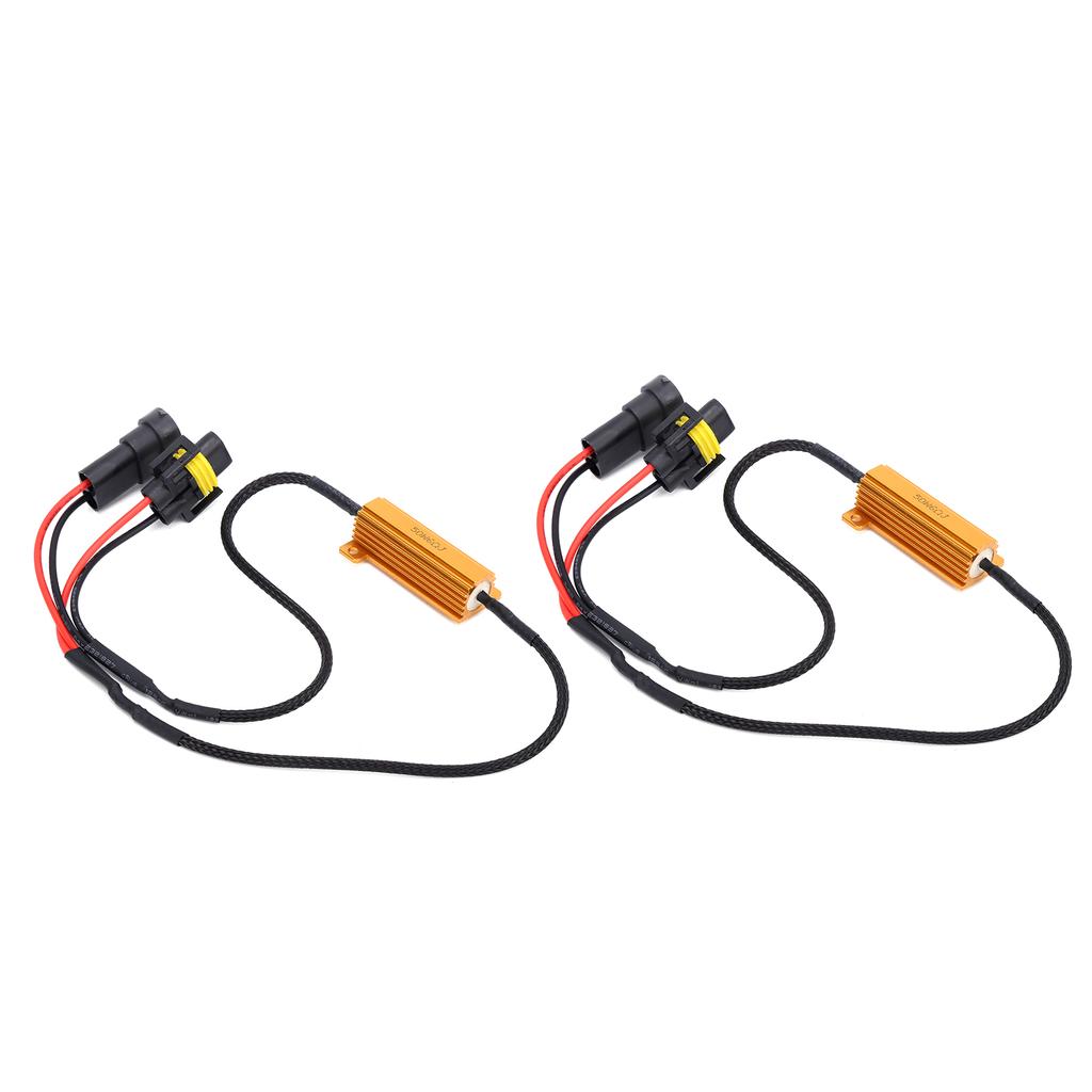 2PCS Load Resistor Adapter 50W 6 Ohm H11 880 881 LED Metal for Turn Signals Fog Light
