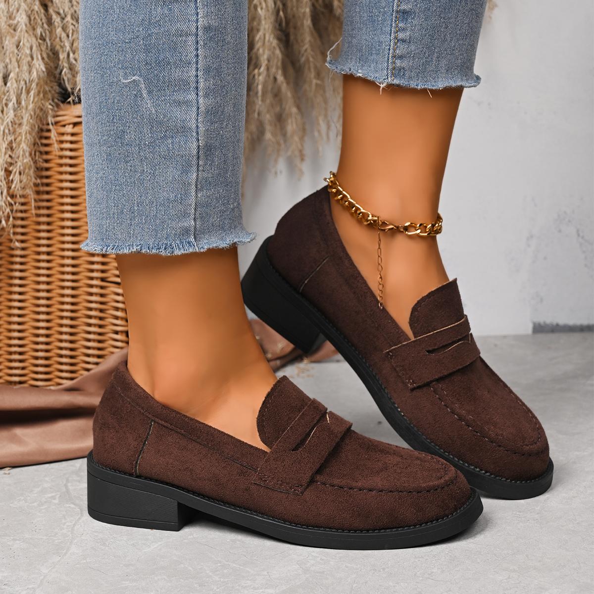 

Осенние женские лоферы большого размера, удобные слипоны, женские повседневные туфли на плоской подошве, ретро, легкие кроссовки, женская обувь Zapatos De Mujer 35 коричневый