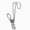 Long-tail Hook Clamp Stainless Steel Clothes Drying Clamp Long-tail Hanging Wire Clamp Drying ClampHousehold Multi-functional Hook Clamp