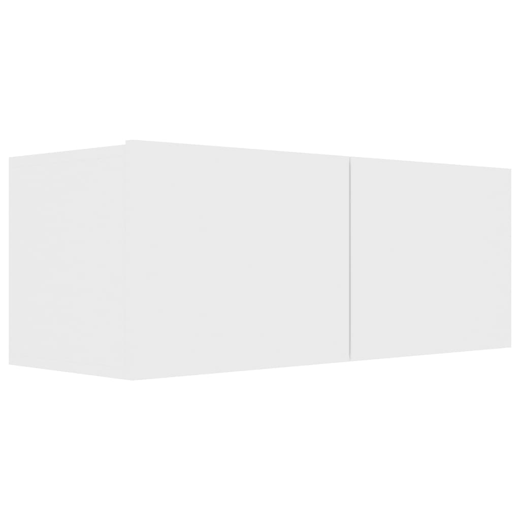 5 piece TV cabinet set white engineered wood