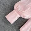 Sweet Women's Blouse Solid Color Butterfly Tie Lace-up Collar Long Sleeve Loose Stright Blusas Shirt Female All-matched Fashion