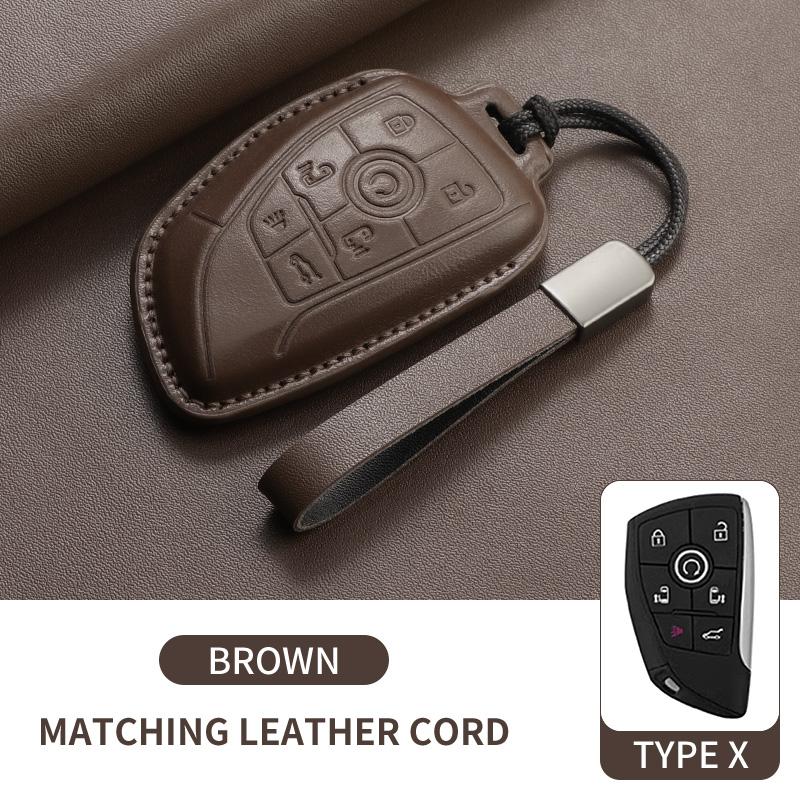 

Leather Car Remote Key Case Cover Fob For Buick GL8 PHEV Century Anti-Scratch Auto Keychain Protector Shell Garnish Accessories