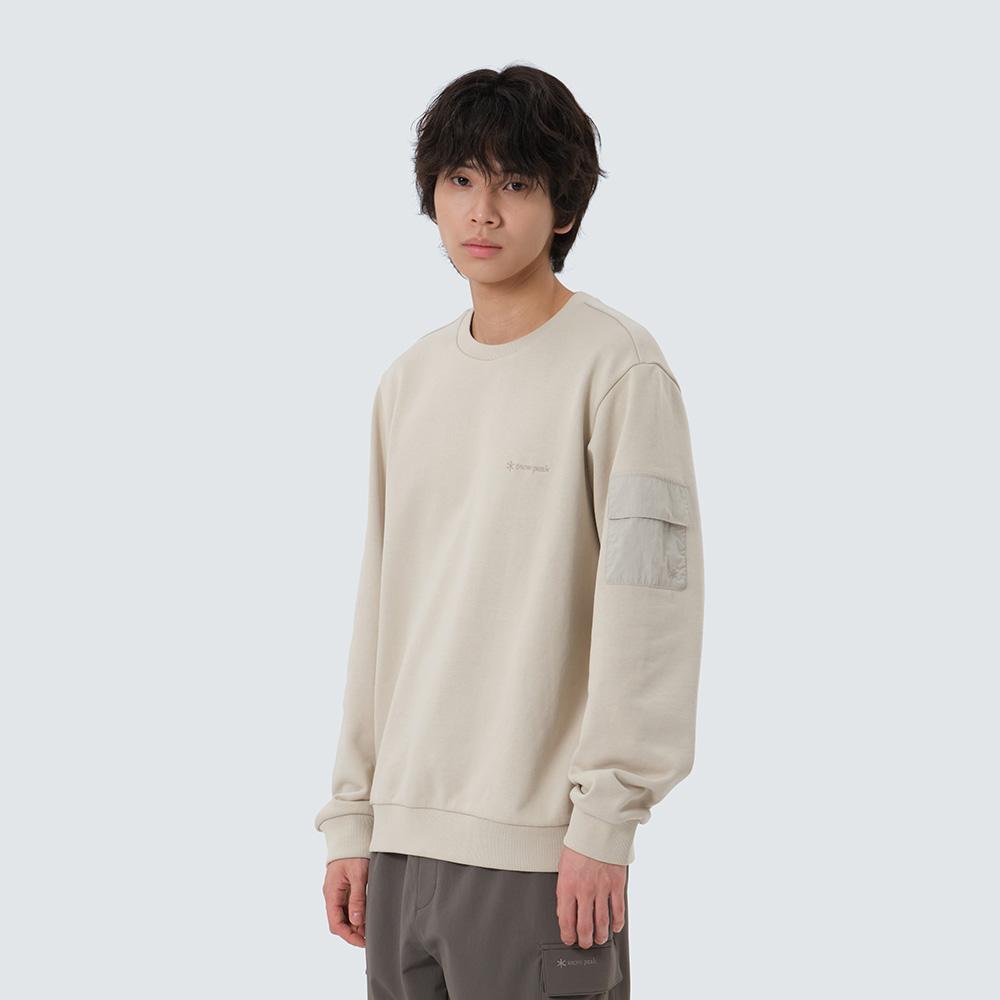[Snowpeak] Свитшот Land Pocket Светло-бежевый (S25FMFHT60) 95(M)