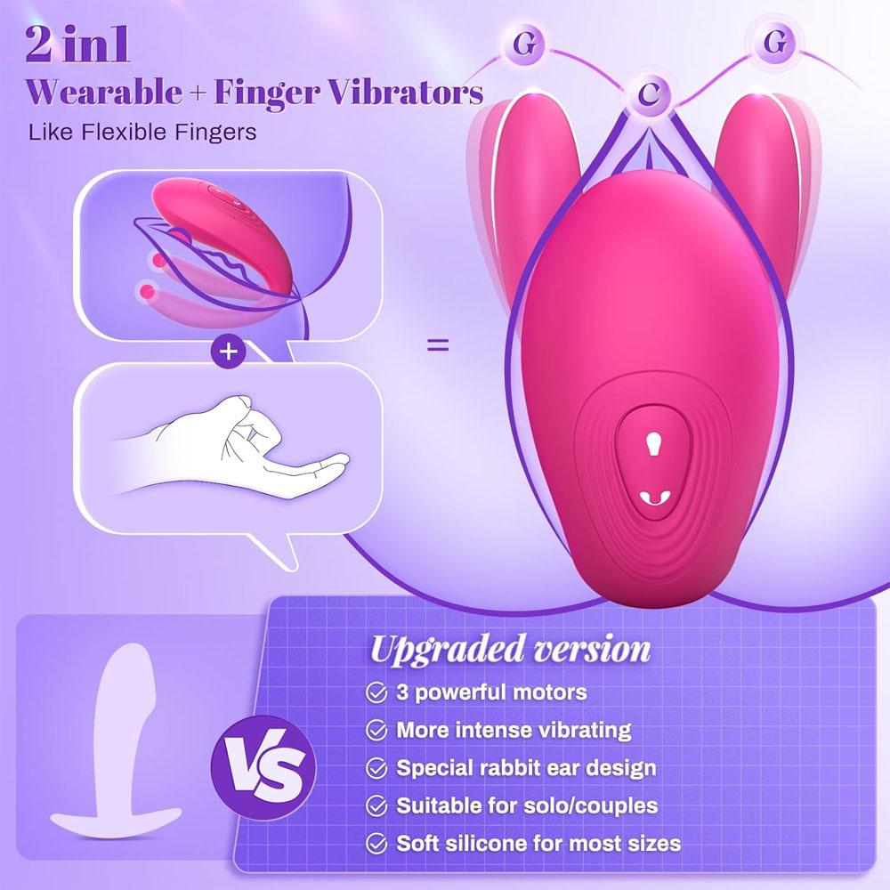 App Remote Control Vibrator 3 Motor 10 Modes Clitoris Nipples Stimulator Wearable Vibrating Egg Adult Sex Toys for Women Couple