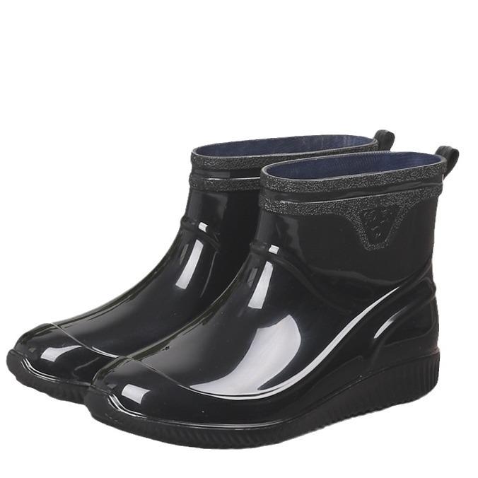 Water shoes high-end short rain shoes men's fashion non-slip rain boots fishing waterproof glue shoes