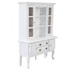 Miniature Cabinet Wooden 1/12 Scale Dollhouse Bookcase Cupboard with Openable Door Drawer for Room