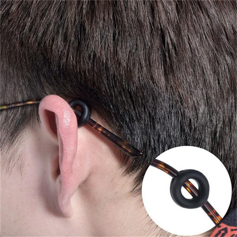 10/60pcs Anti Slip Ear Hook Eyeglasses Round Silicone Retainer Holder Spectacles Ear Sleeve Eyewear Stopper Bracket Accessories