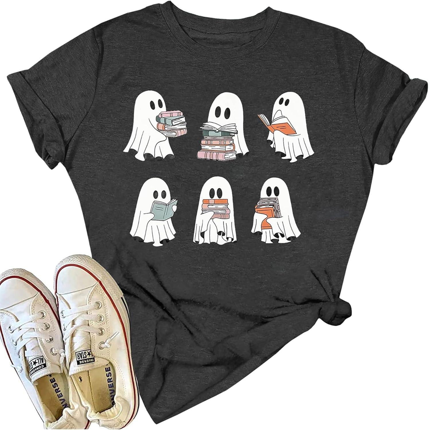 Teacher Halloween Shirt for Women Hocus Pocus Tshirts Funny Graphic Tee Tops Teacher Outfit S