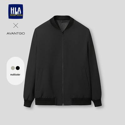 HLA Men's Classic Baseball Collar Jacket