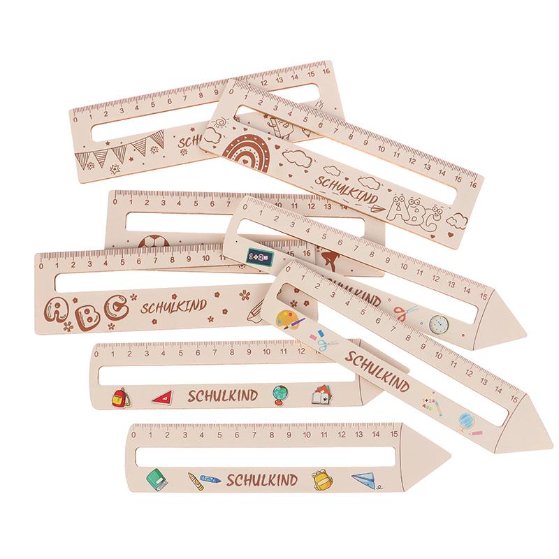 Wooden Size Children'S Learning Ruler For Back To School Season Children'S Commendation Gift For Back To School Season
