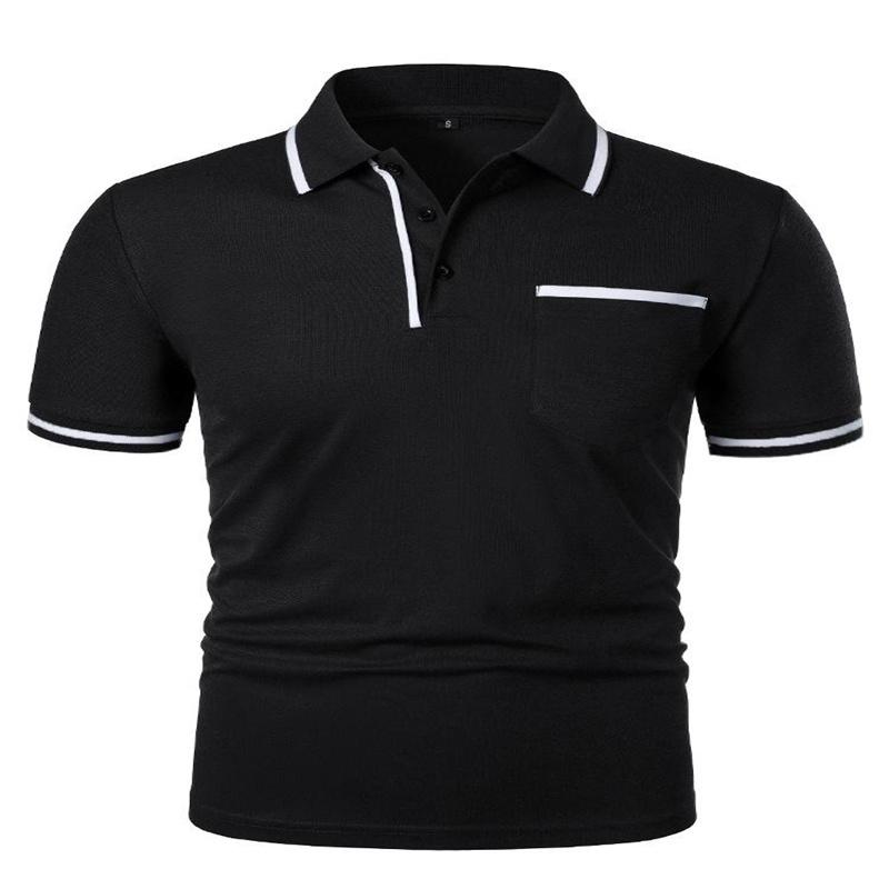 2026 Summer Men's Short-sleeved Turtleneck POLO Shirt, Simple Business Casual Pure Color Style, Breathable and Versatile