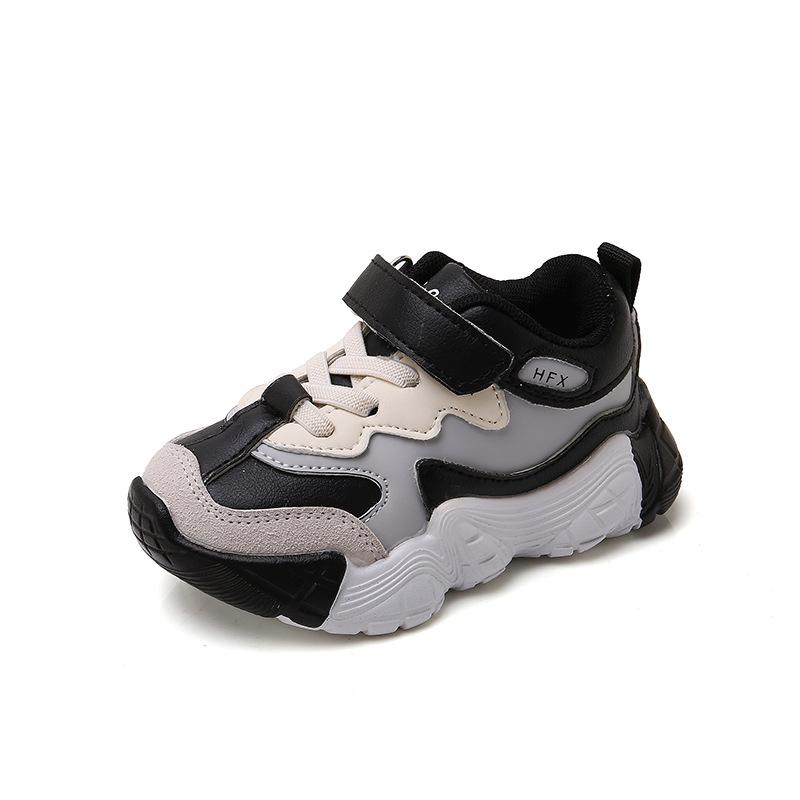 Boys' shoes sneakers spring and autumn girls' dad shoes children's leather shoes baby autumn board shoes breathable
