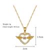 Temperament Smart Love Zircon Necklace for Women Gold Color Light Luxery Titanium Steel Pendant Necklaces Party Zircon