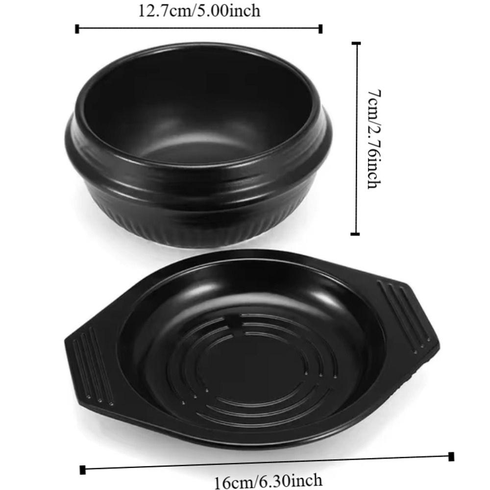 16cm Size Casserole Clay Pot with Tray Ceramic Soup Pot Kitchen Cookware Korean Stone Pot  Bibimbap