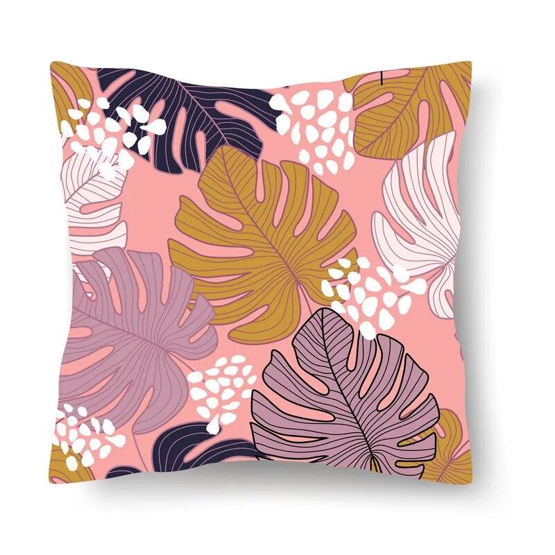 

Тропические растения с принтом листьев и узором наволочка для дома, гостиной, украшения дивана, квадратная полиэстеровая подушка, наволочка 40X40 см 40X40CM