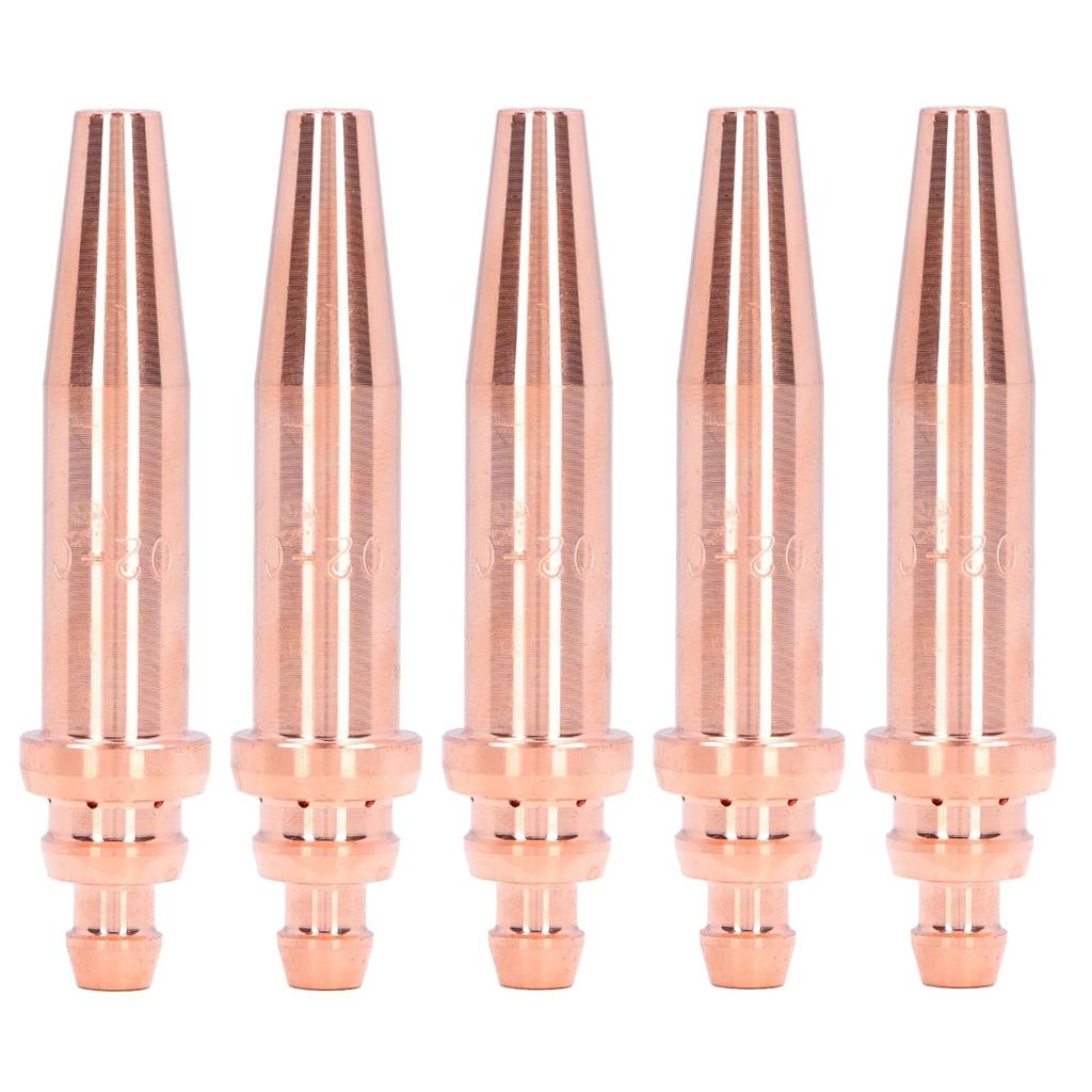 5Pcs G02-0 Acetylene Flame Torch Tip Isobaric Cutting Nozzle All In One Equal Pressure Cutting Tip Gas Welding and Cutting Kits with Storage Boxes