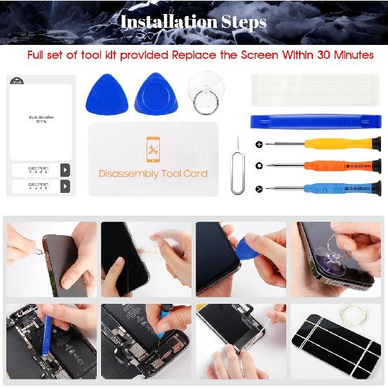 

TFT для Samsung S23 Ultra ЖК-дигитайзер Замена для Samsung Galaxy S23 Ultra 5g Экран дисплея Замена для Samsung SM-S918 Сенсорный экран лавандовый