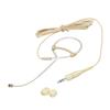 Uxcell Earhook Headset Microphone, Single Ear Over-Ear Omnidirectional Wired Condenser Microphone with Standard 3.5mm TRS Plug and 3.9ft Cable, Beige