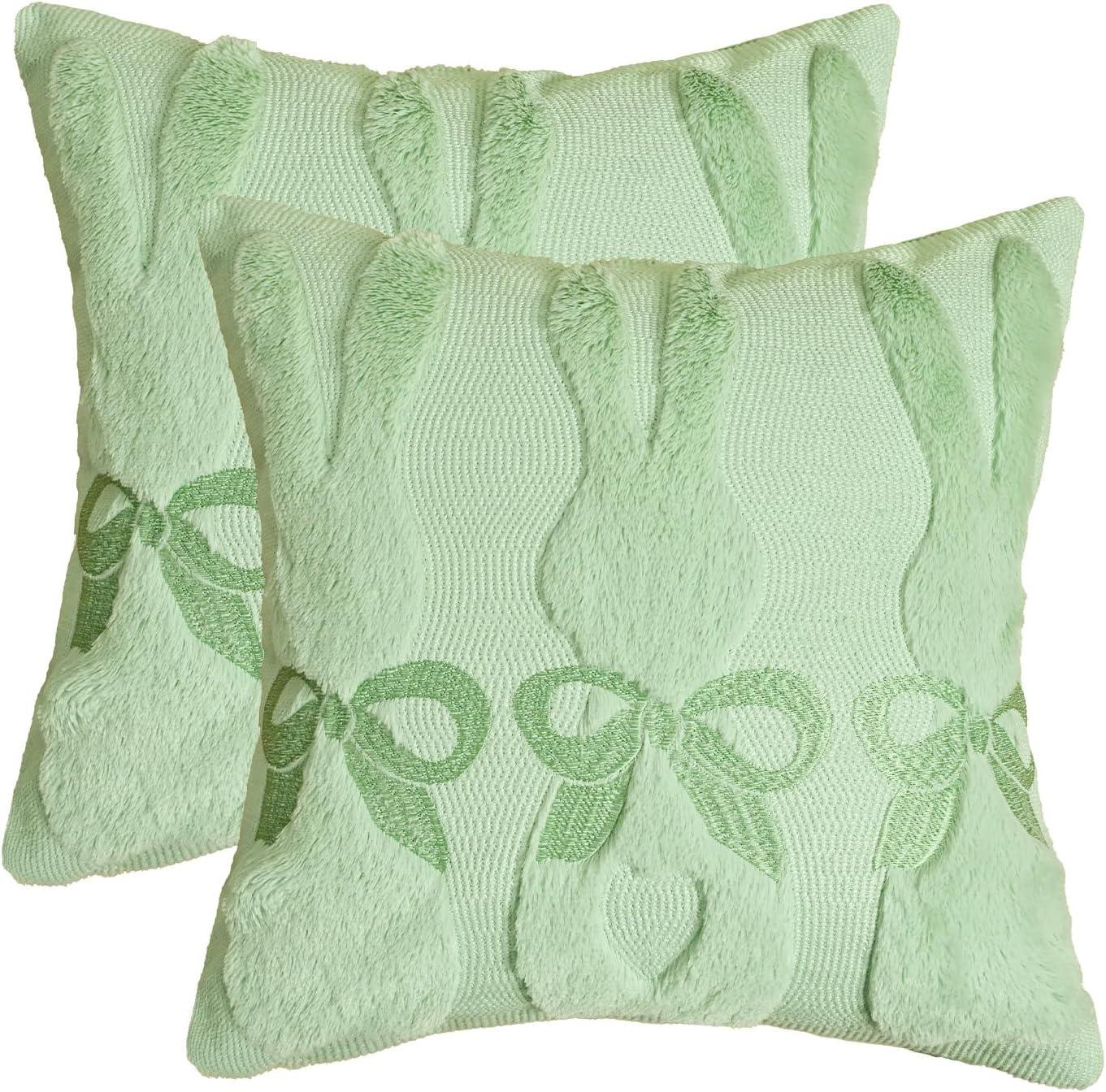 

45cm Easter Pillowcase, Cute And Soft Plush Bunny Pillow, Spring Home DeCor, Suitable For Sofa, Living Room, And Bedroom. зелёный