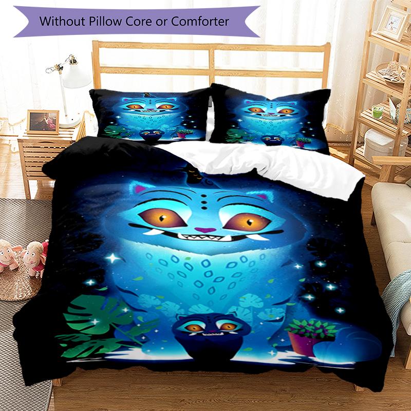 3pcs Kpop Demon Hunters Derpy Pattern Bedding Set Duvet Cover Set Includes Duvet Cover &pillowcases, Perfect All Season Bedroom Decoration & Gift