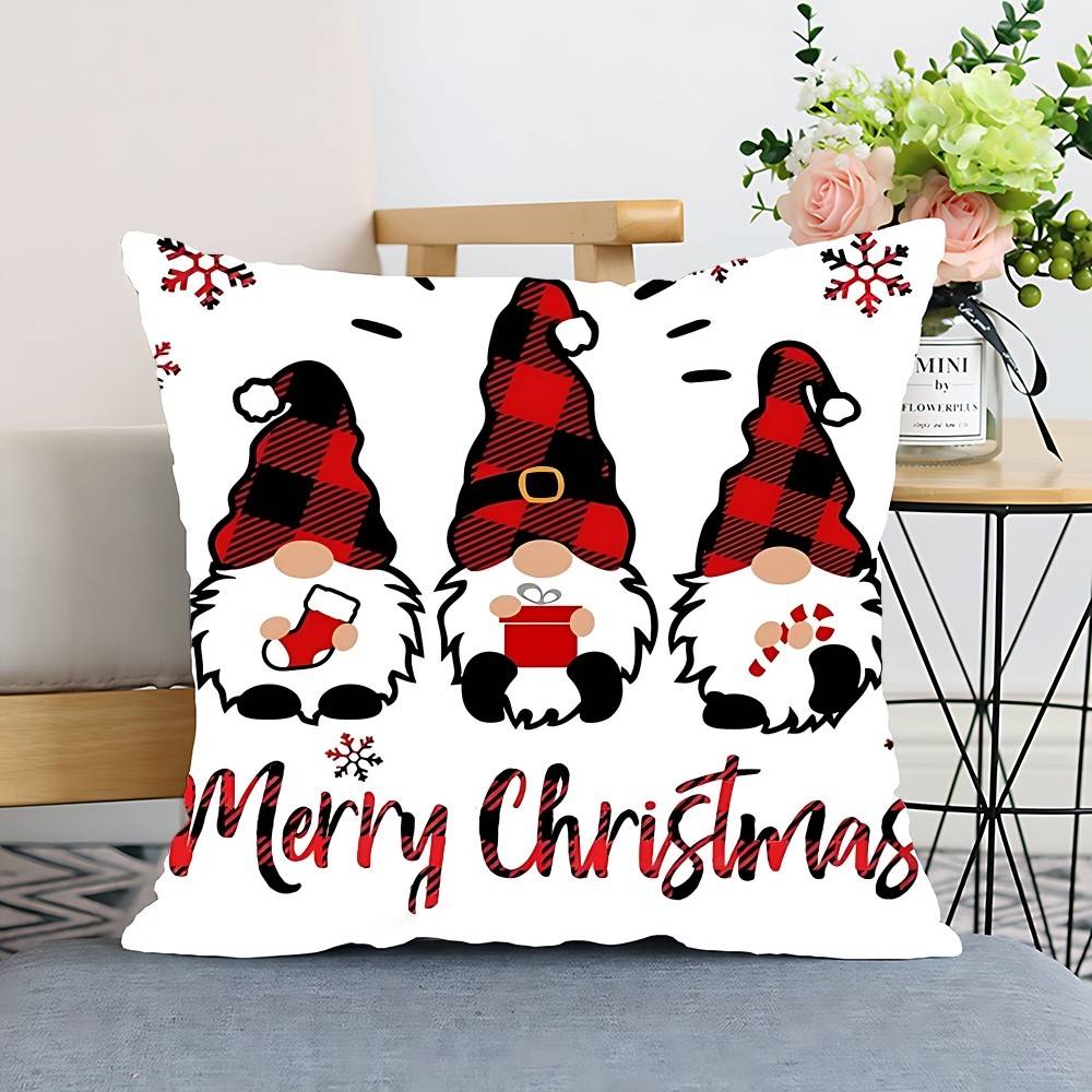 2026 Christmas Pillow Case Throw Pillow Cover Nordic Vintage Style Cushion Covers Home Living Room Sofa Couch Seat Decor