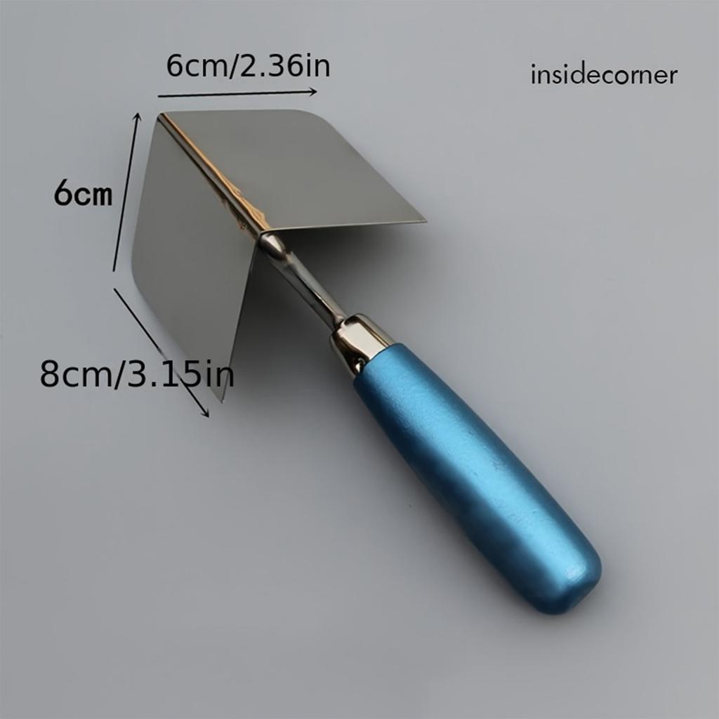 Corner Set - Internal and External Angle Trowels for Wall Corners, Wood Handle, 2 Pack